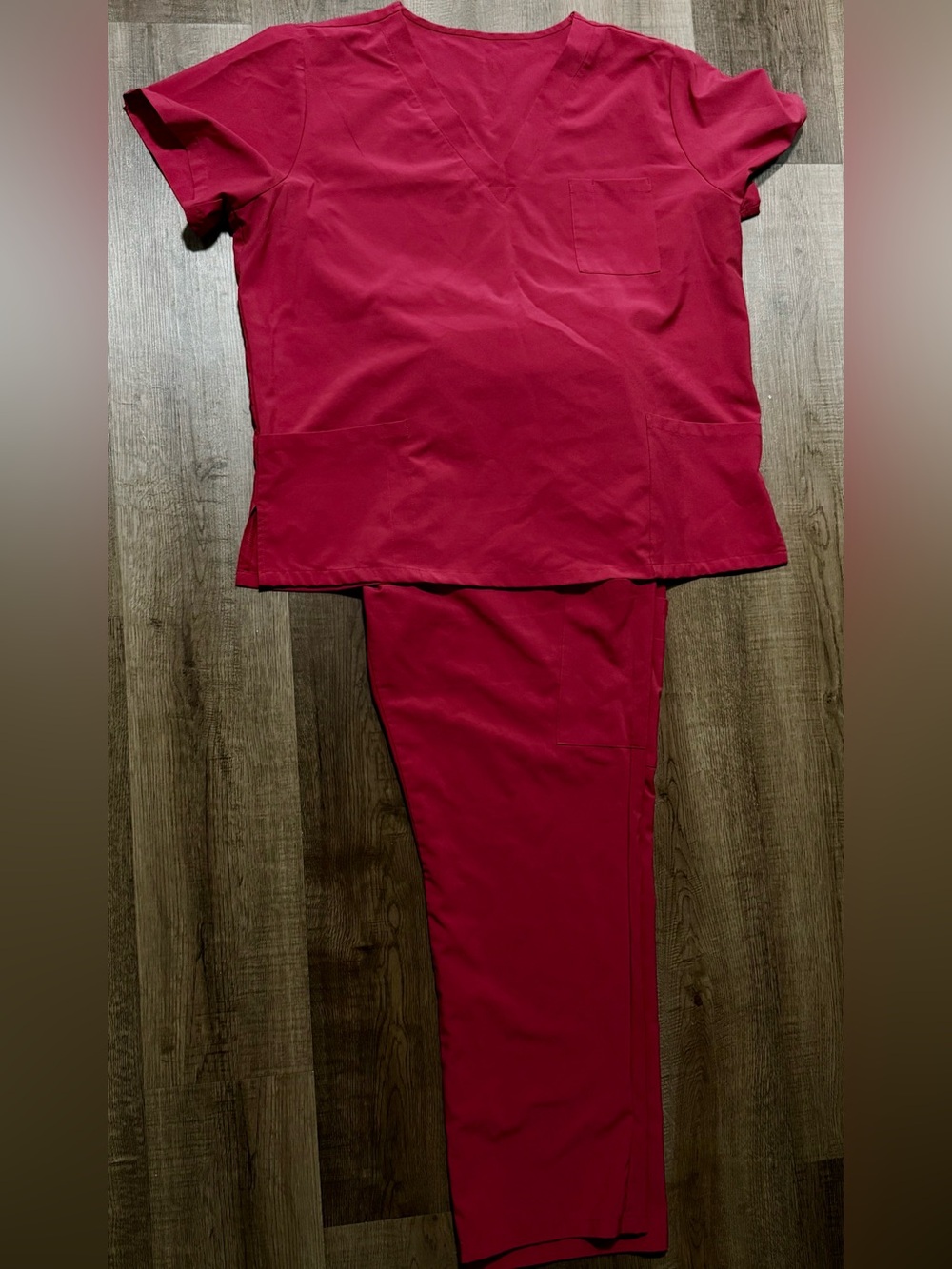 Amazon Women's Scrub Set - Berry Red